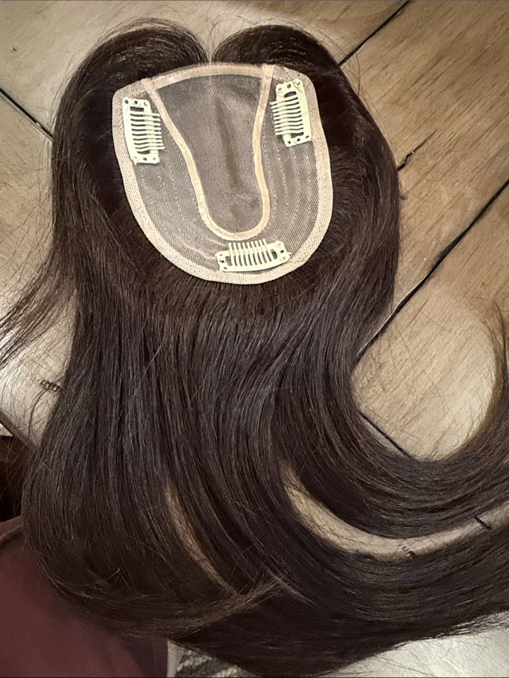 Natural Black Women's Human Hair Topper Center Part #032 - Picture 8 of 15